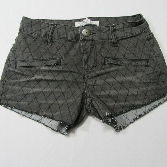 BCBG Cut Off Raw Hem Black Denim Jean Shorts - Picture 1 of 7